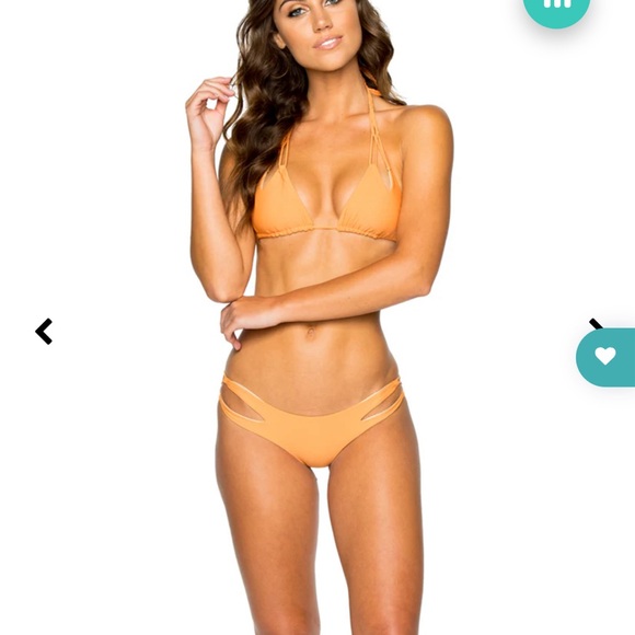 NWT Cosita Buena set in melon orange size xs top and small bottom - Picture 3 of 4